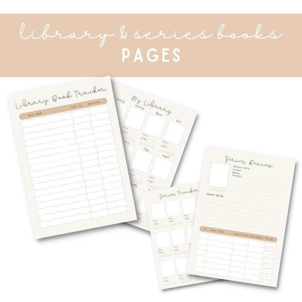 PLR Beige Reading Planner