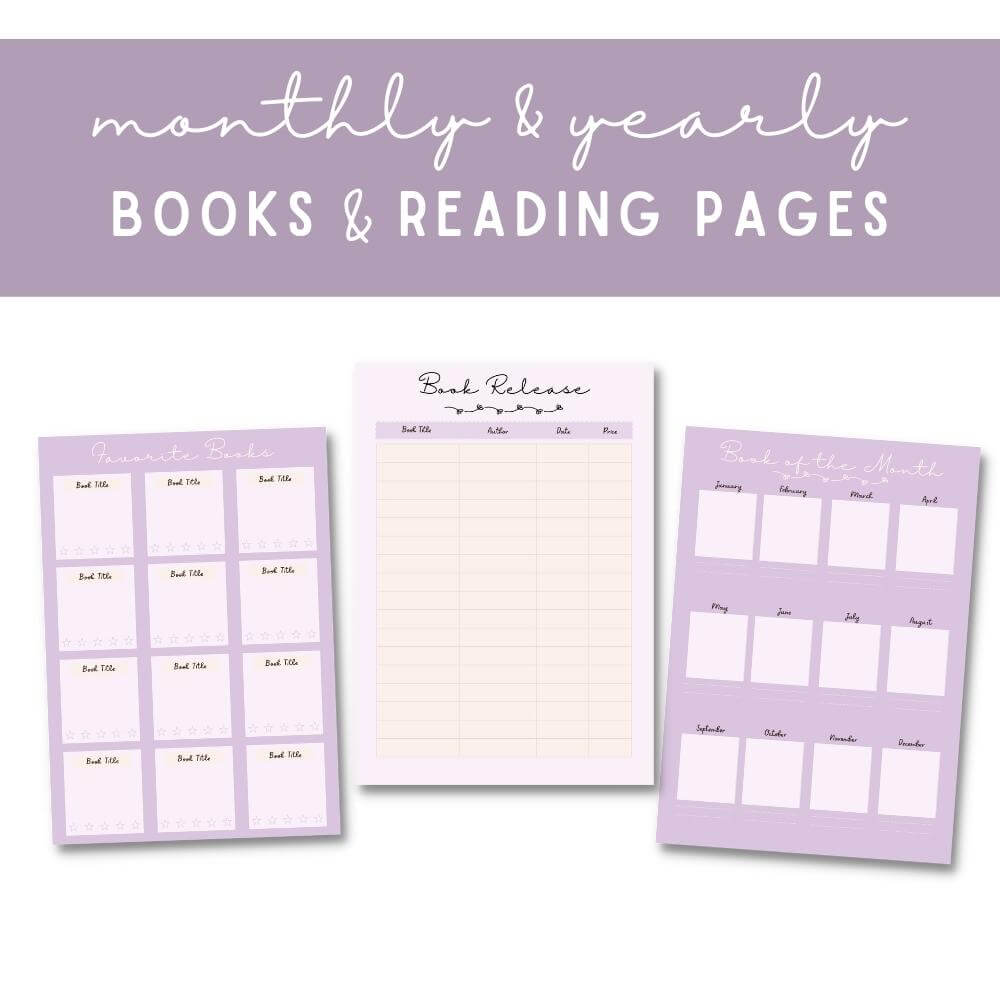 PLR Purple Reading Planner