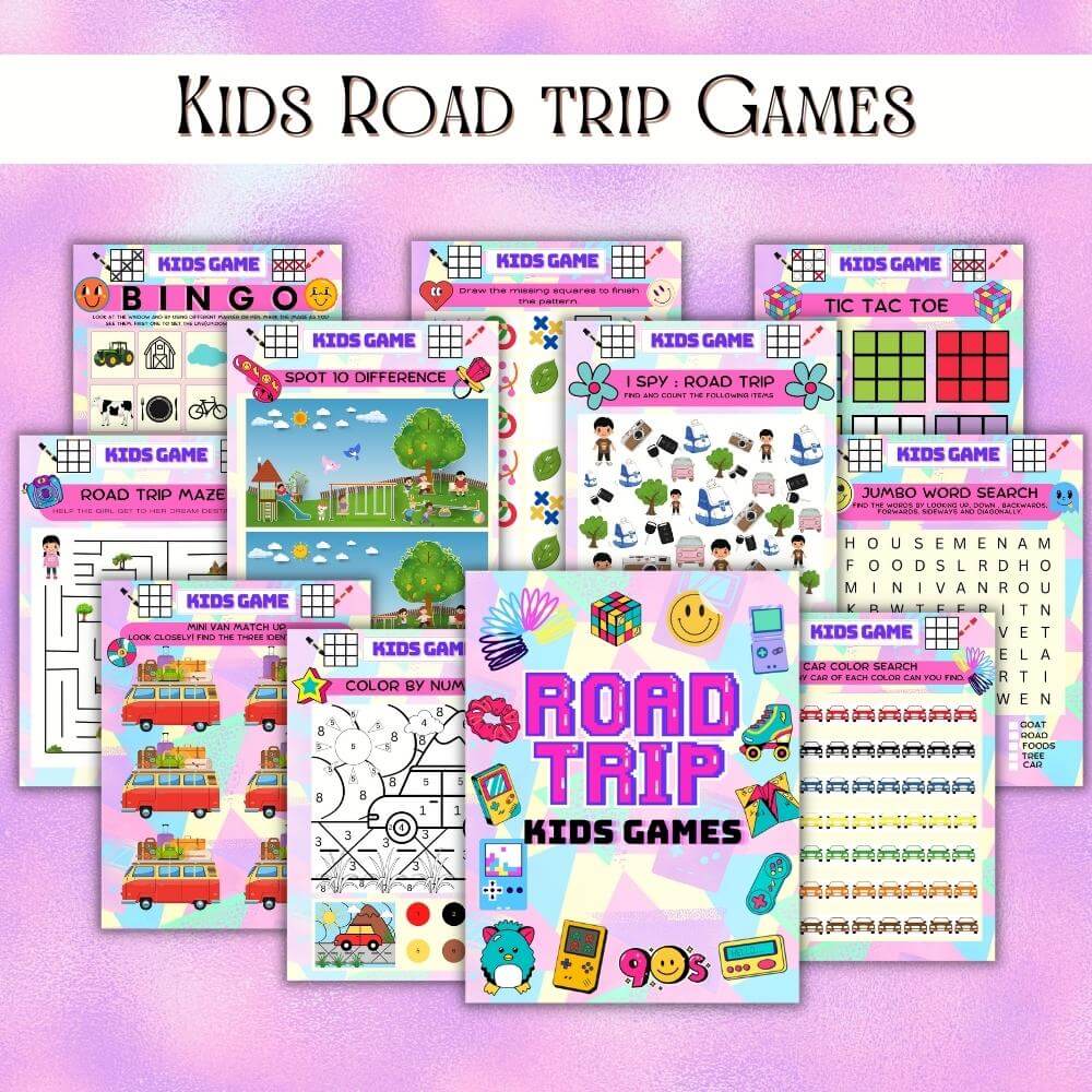 PLR Road Trip Planner in 90's Theme