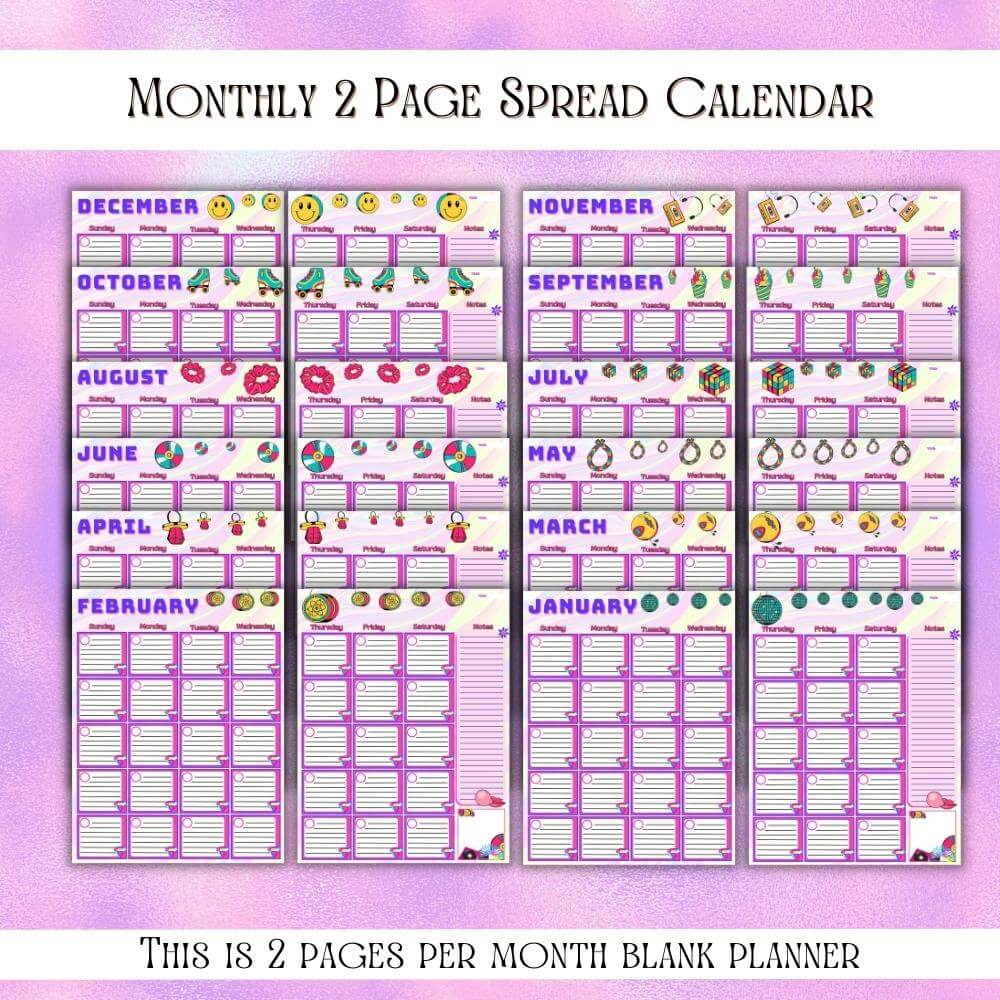 PLR Road Trip Planner in 90's Theme