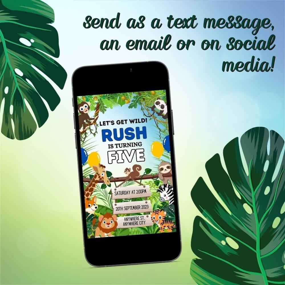 PLR Safari Birthday Invitation