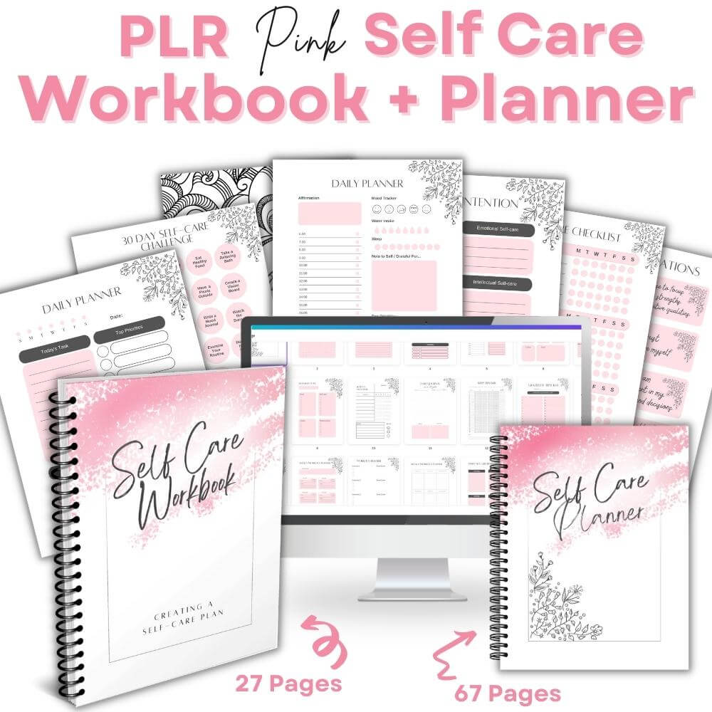 PLR TEMPLATE Coloring Self Care Planner – Busy Bee Content
