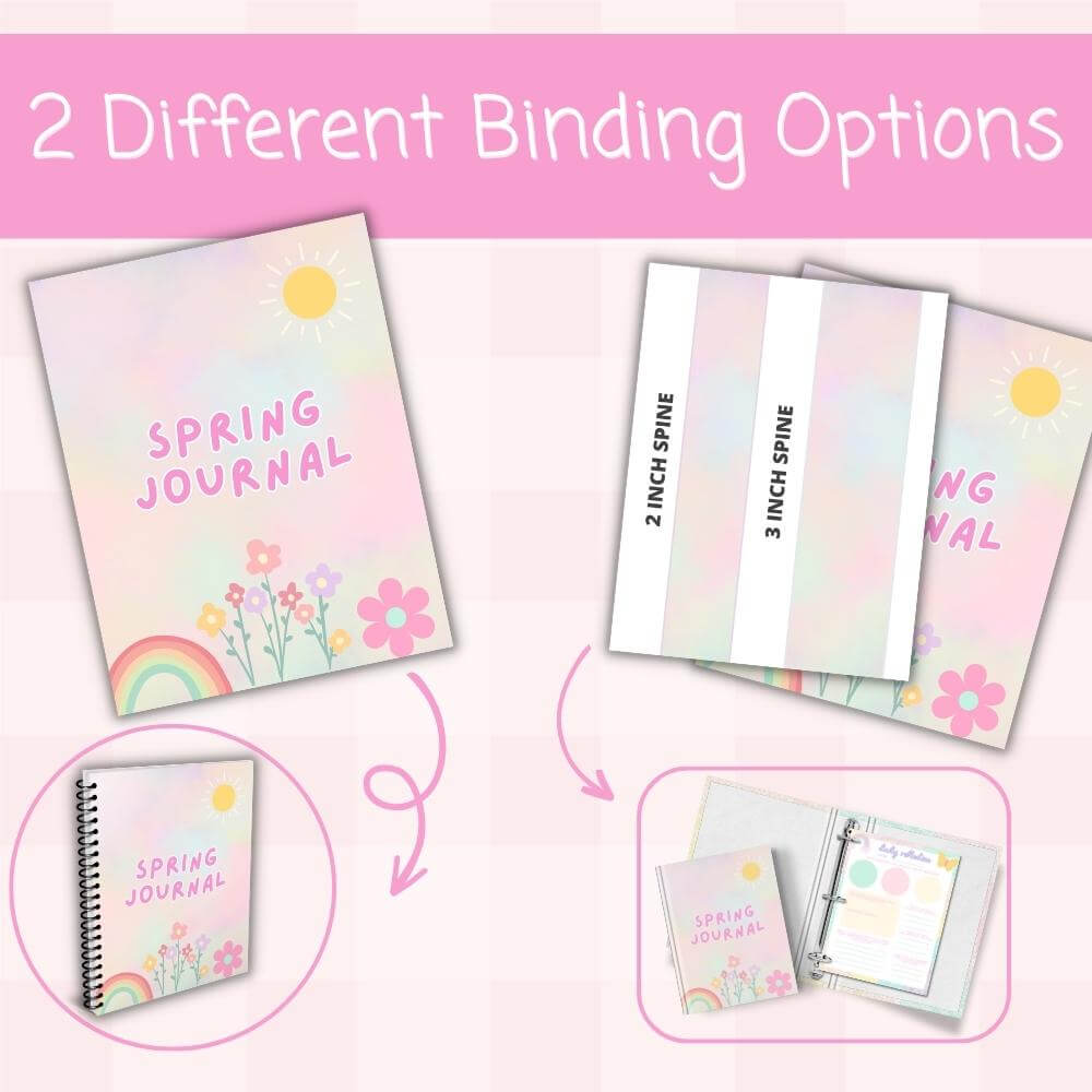 PLR Spring Journal in Cheerful Theme