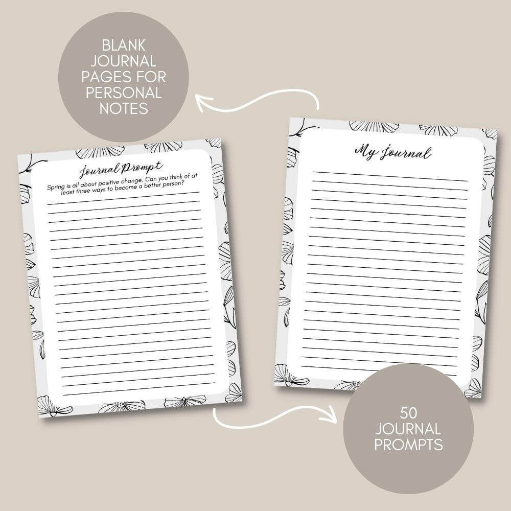 PLR Spring Journal in Black and White