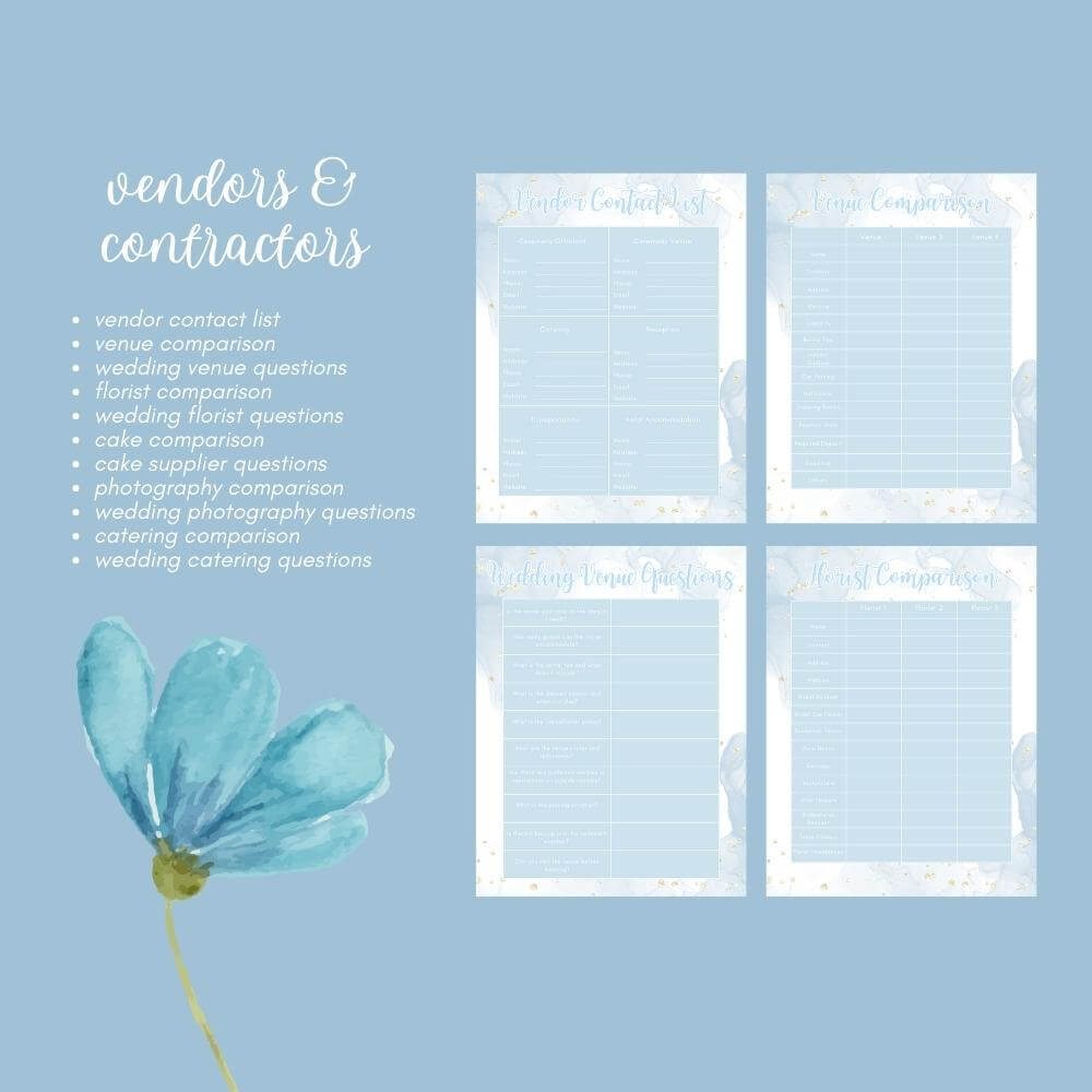 PLR Wedding Planner in Blue