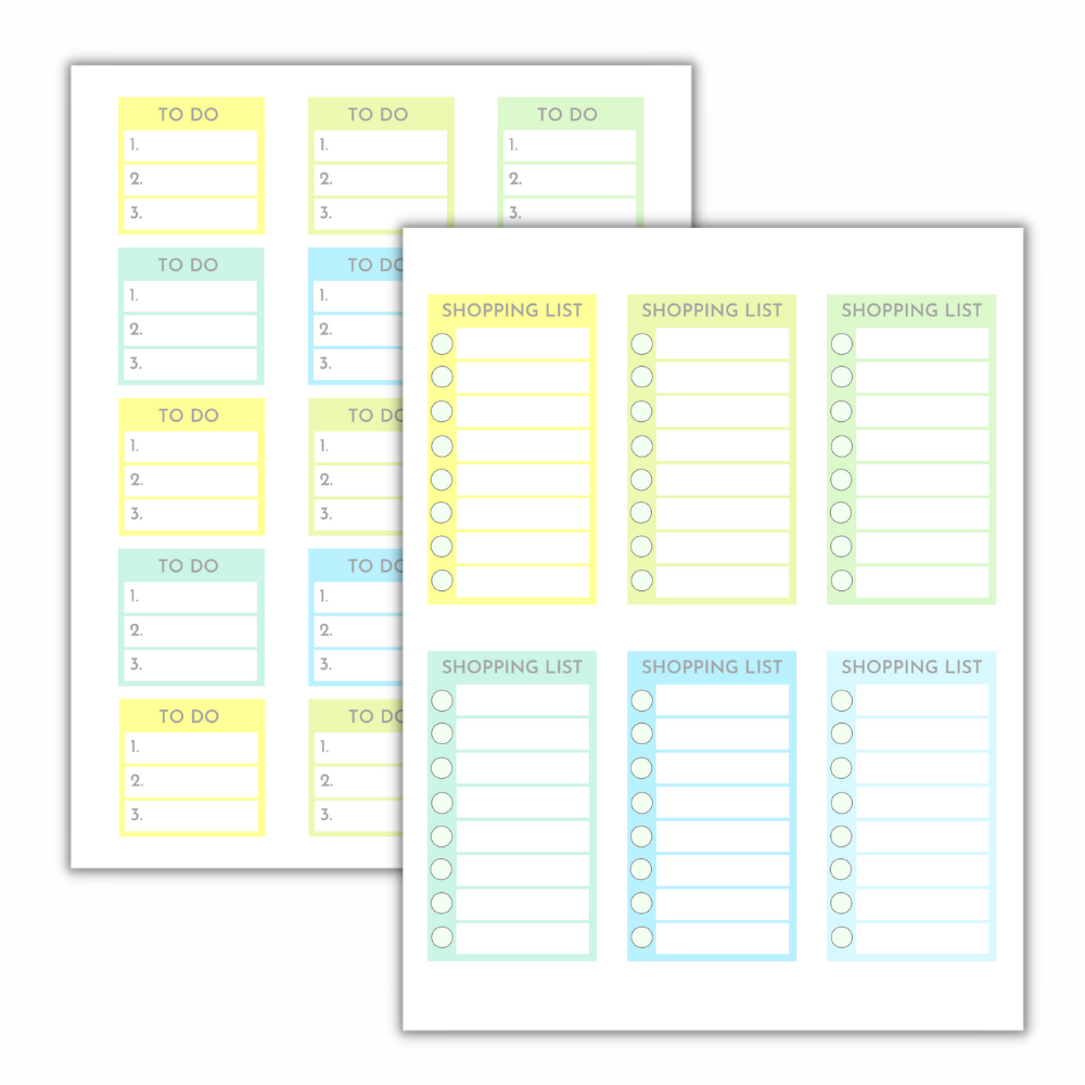 Yellow PLR Planner Stickers