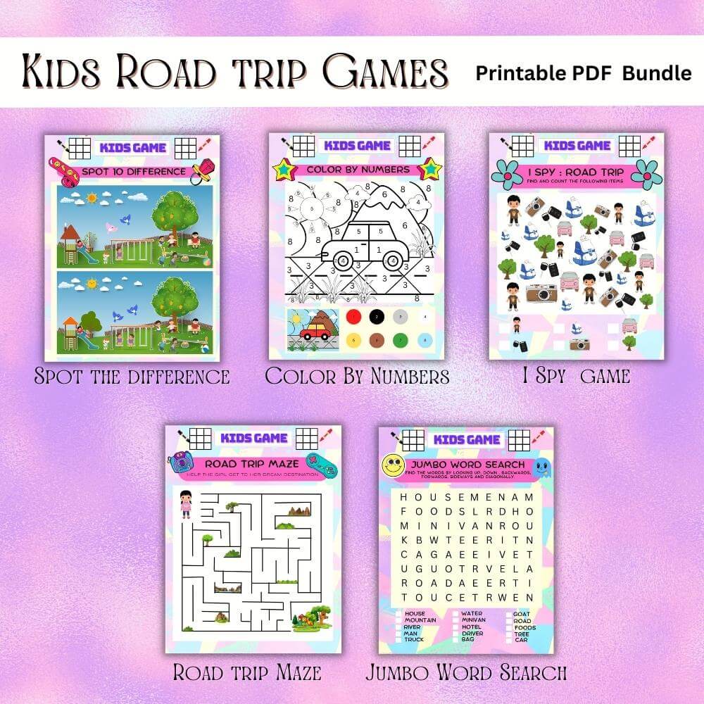 PLR Road Trip Planner in 90's Theme