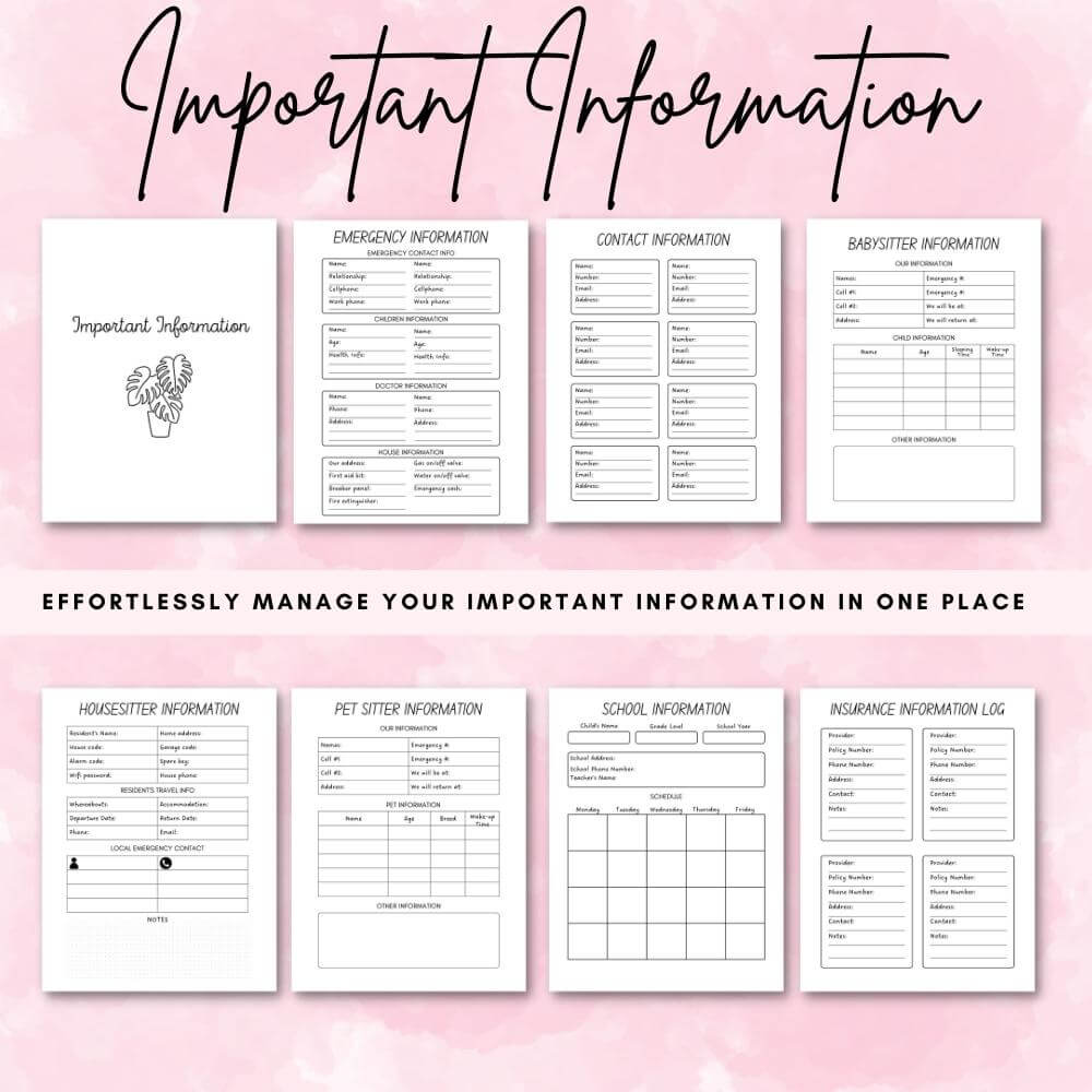 PLR Home Management Planner or Binder