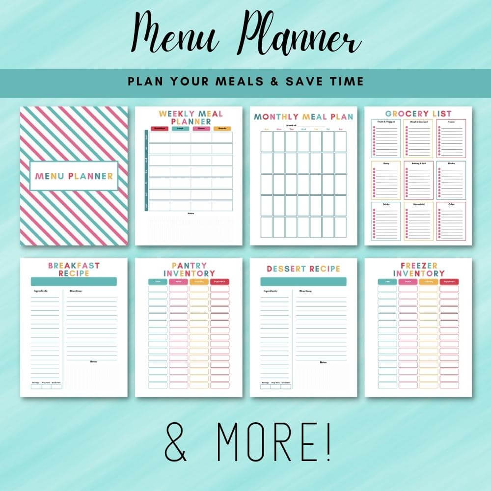 PLR Multicolor Home Management Planner or Binder