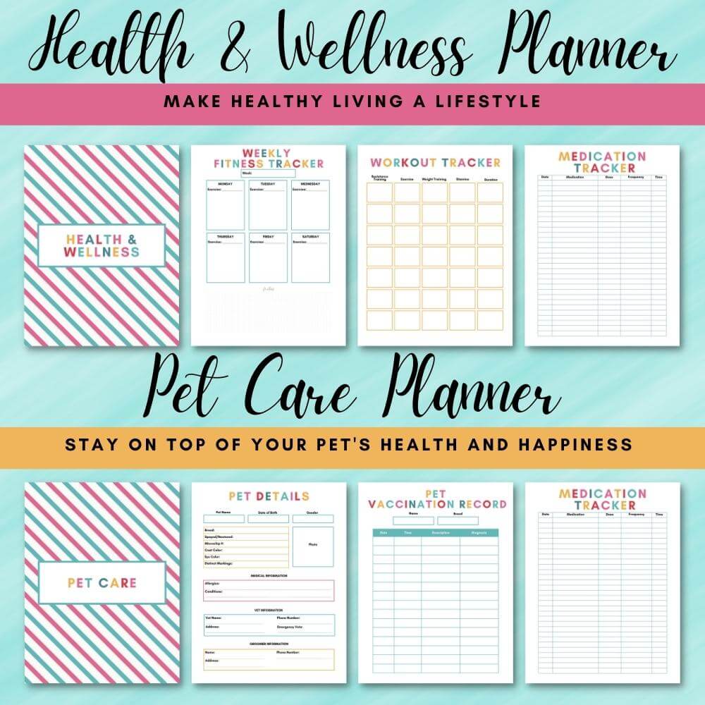 PLR Multicolor Home Management Planner or Binder