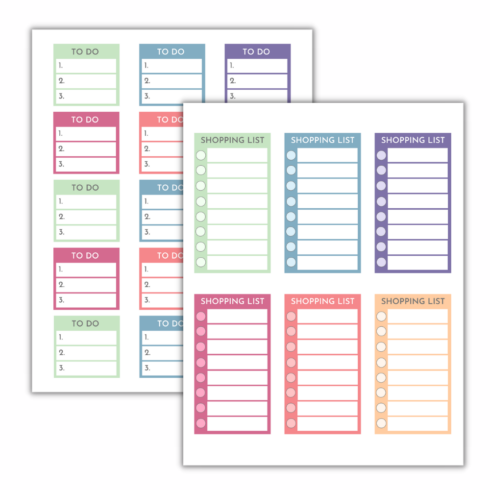 Colorful PLR Planner Stickers