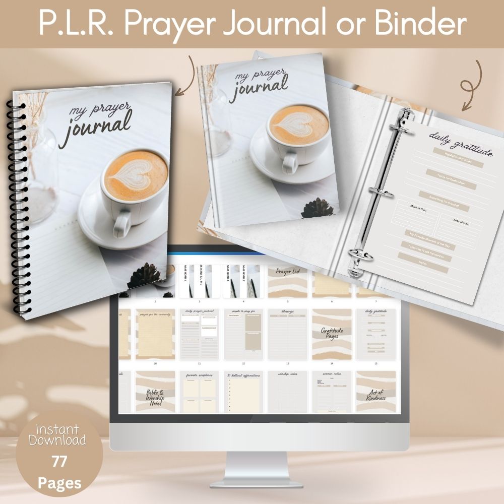 PLR Tan Prayer Journal