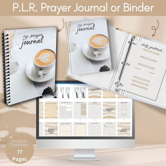 PLR Tan Prayer Journal