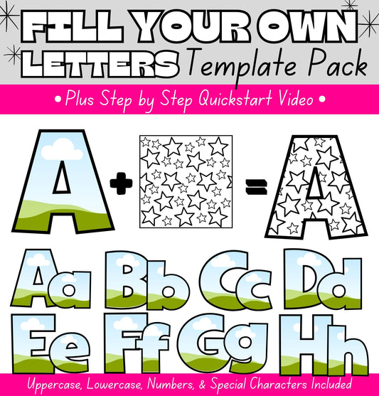 Fill Your Own Letters Template Pack