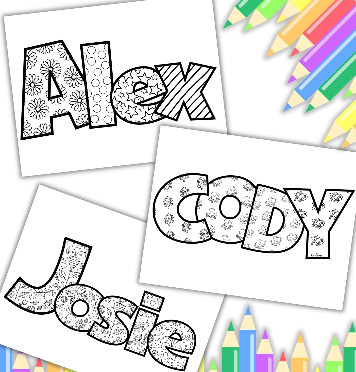 Fill Your Own Letters Template Pack