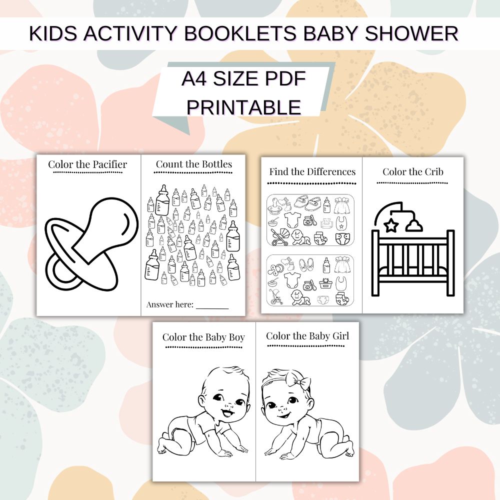 PLR Kids Activity Booklets for Baby Showers