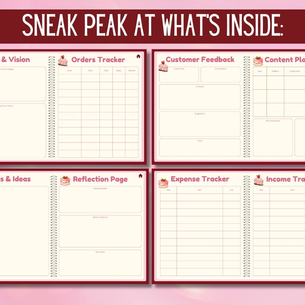 PLR Digital Baker & Treat Maker Planner