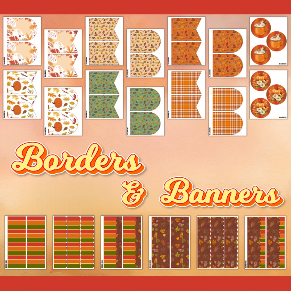 PLR Printable Fall Bulletin Board Kit