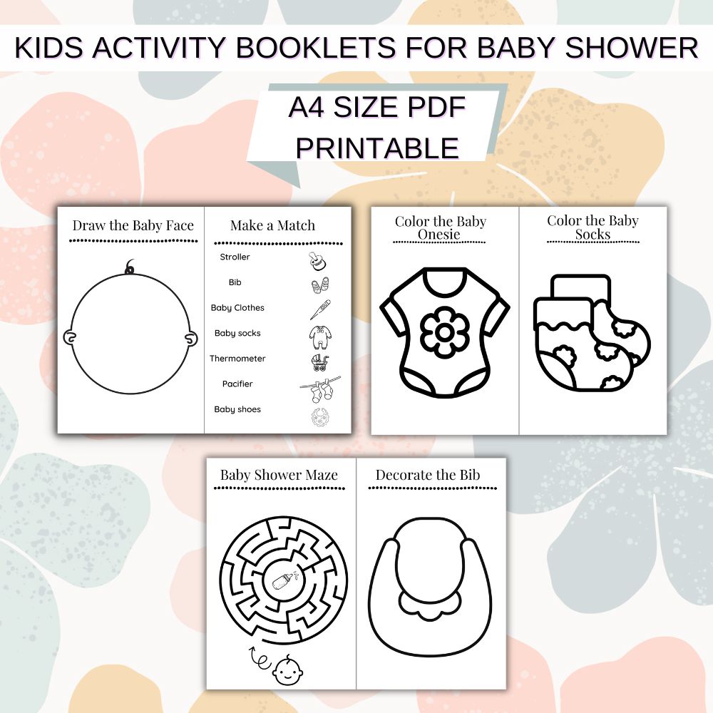 PLR Kids Activity Booklets for Baby Showers
