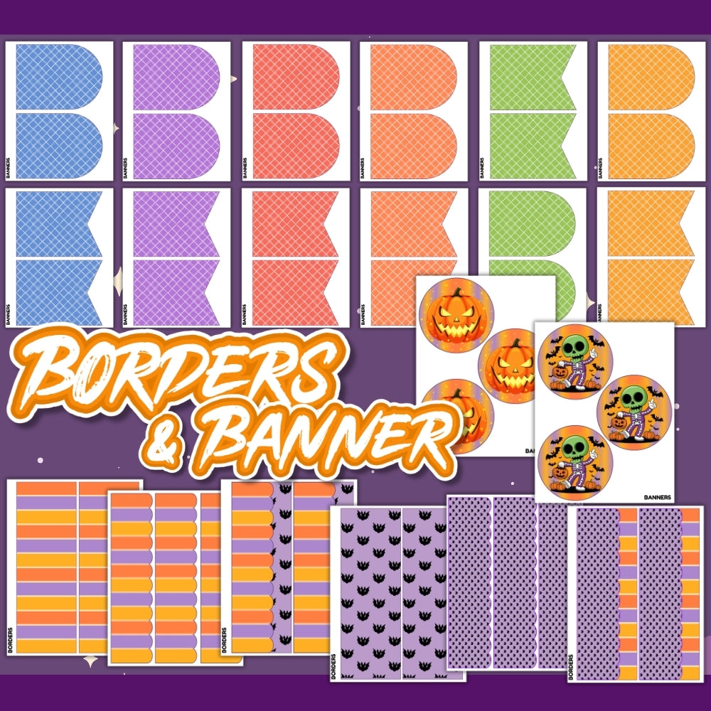 PLR Printable Halloween Bulletin Board Kit