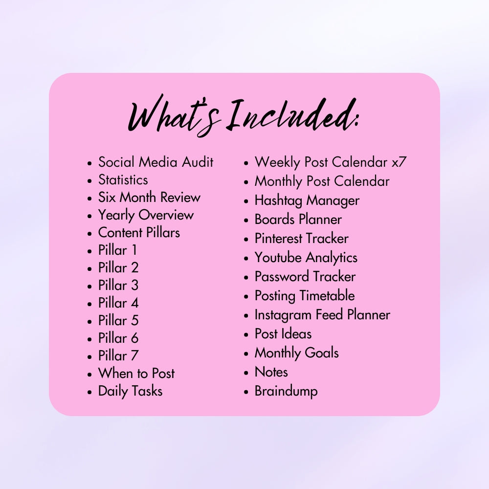 PLR Colorful Social Media Planner