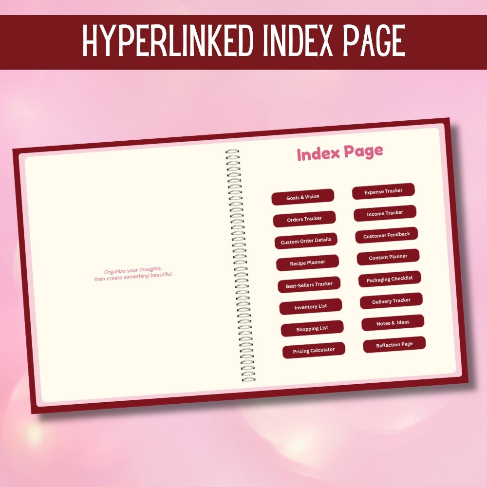 PLR Digital Baker & Treat Maker Planner