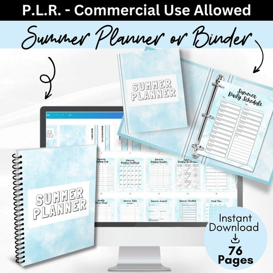PLR Summer Planner in Blue