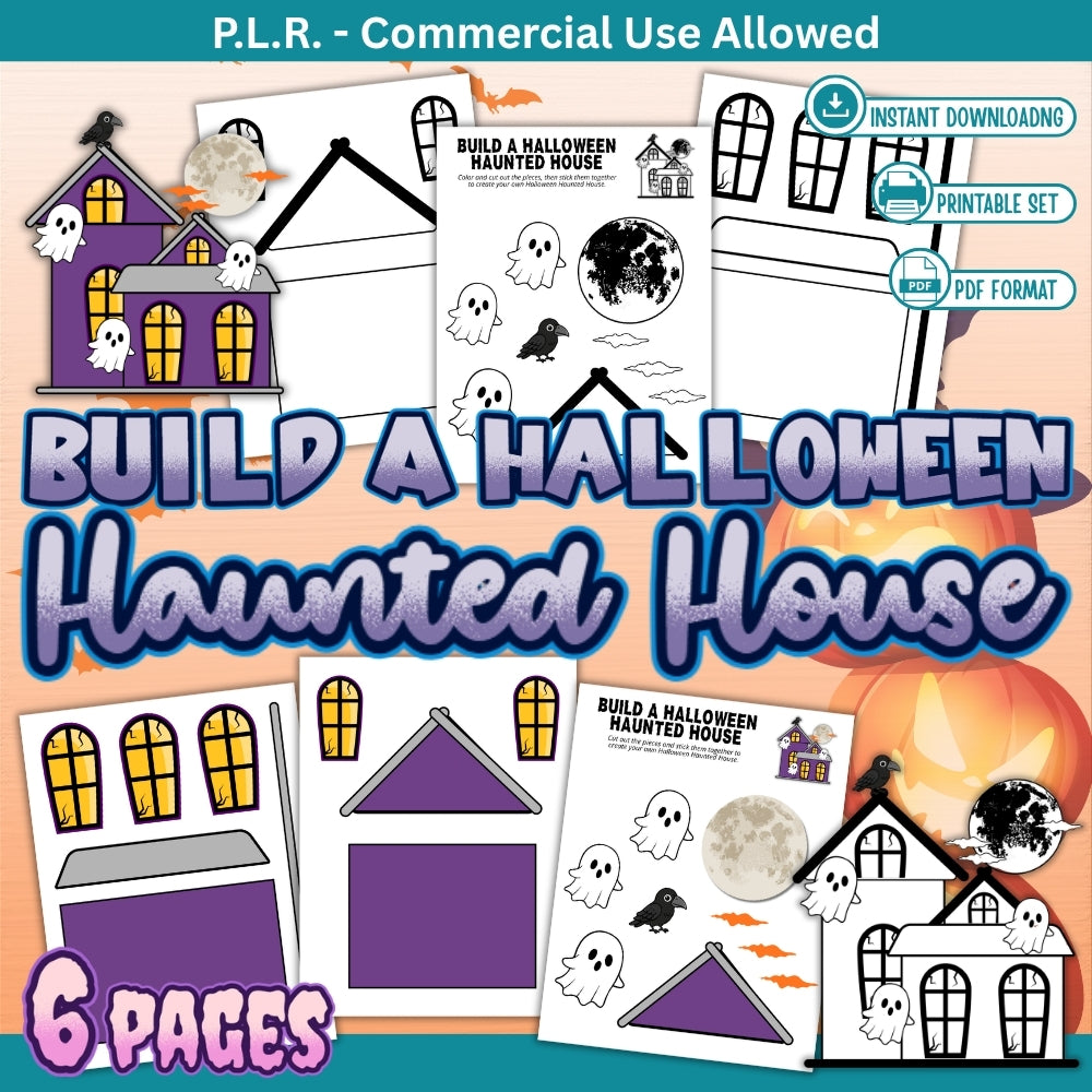 PLR Printable Build a Halloween Haunted House