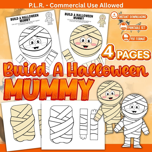PLR Printable Build a Halloween Mummy