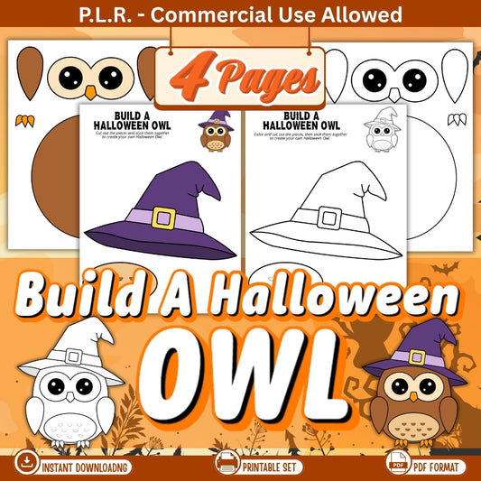 PLR Printable Build a Halloween Owl