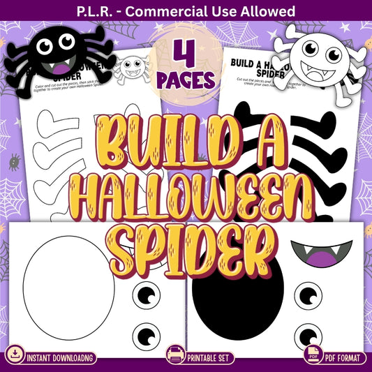 PLR Printable Build a Halloween Spider