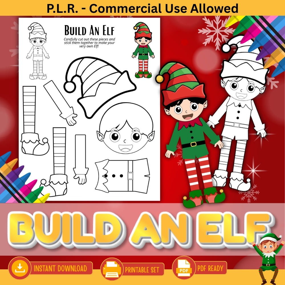 PLR Build an Elf plrprintablesstore