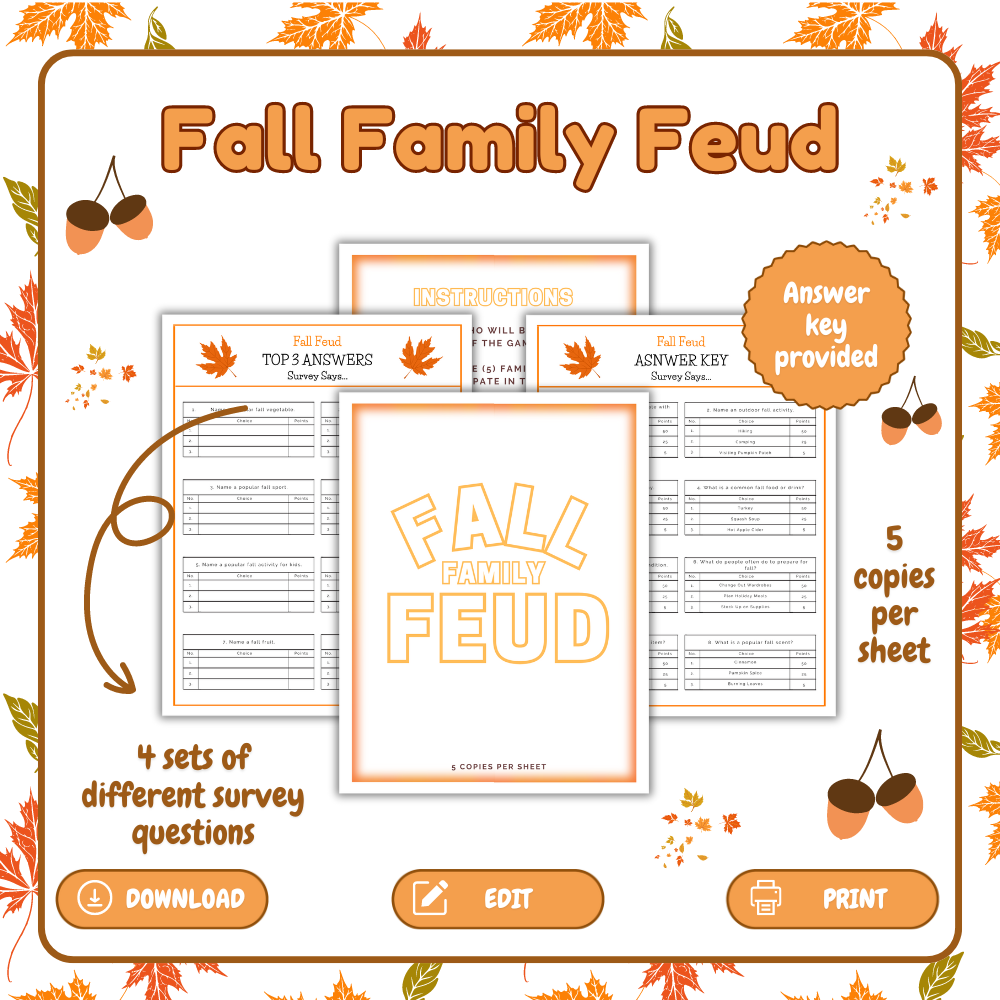 Ultimate Fall PLR Printables Template Pack