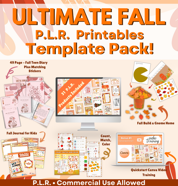 Ultimate Fall PLR Printables Starter Template Pack – plr-printables-store