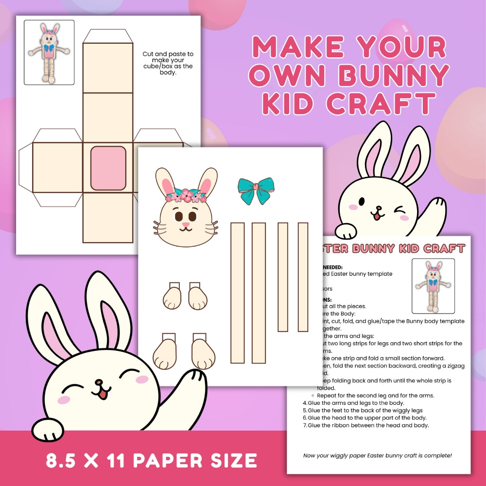 PLR 3D Easter Bunny Kid Craft