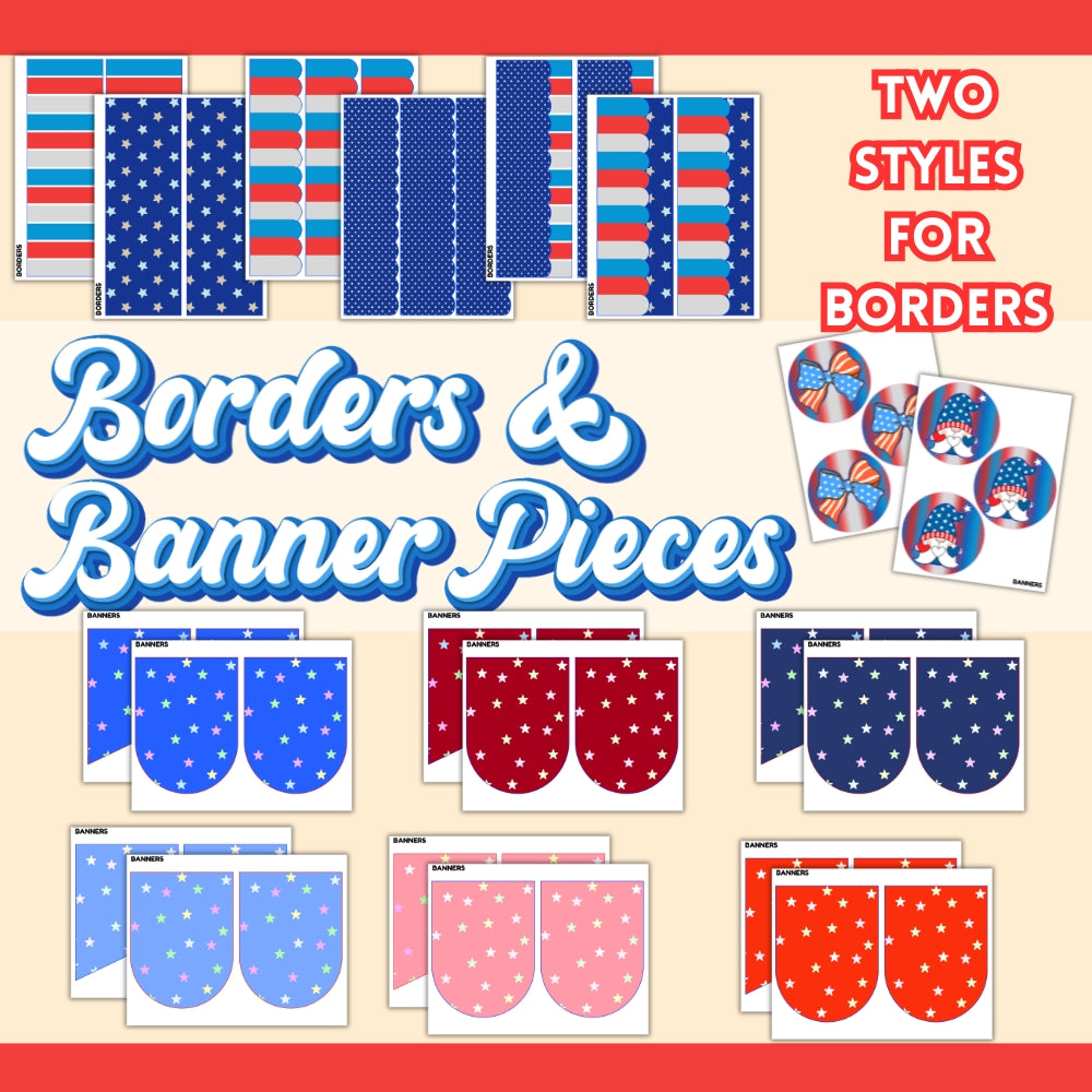 PLR Printable 4th of July Bulletin Board Kit