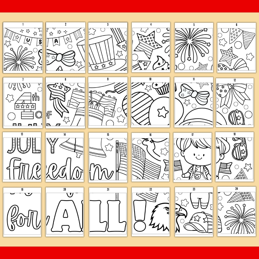 PLR Printable Independence Day Collaborative Poster
