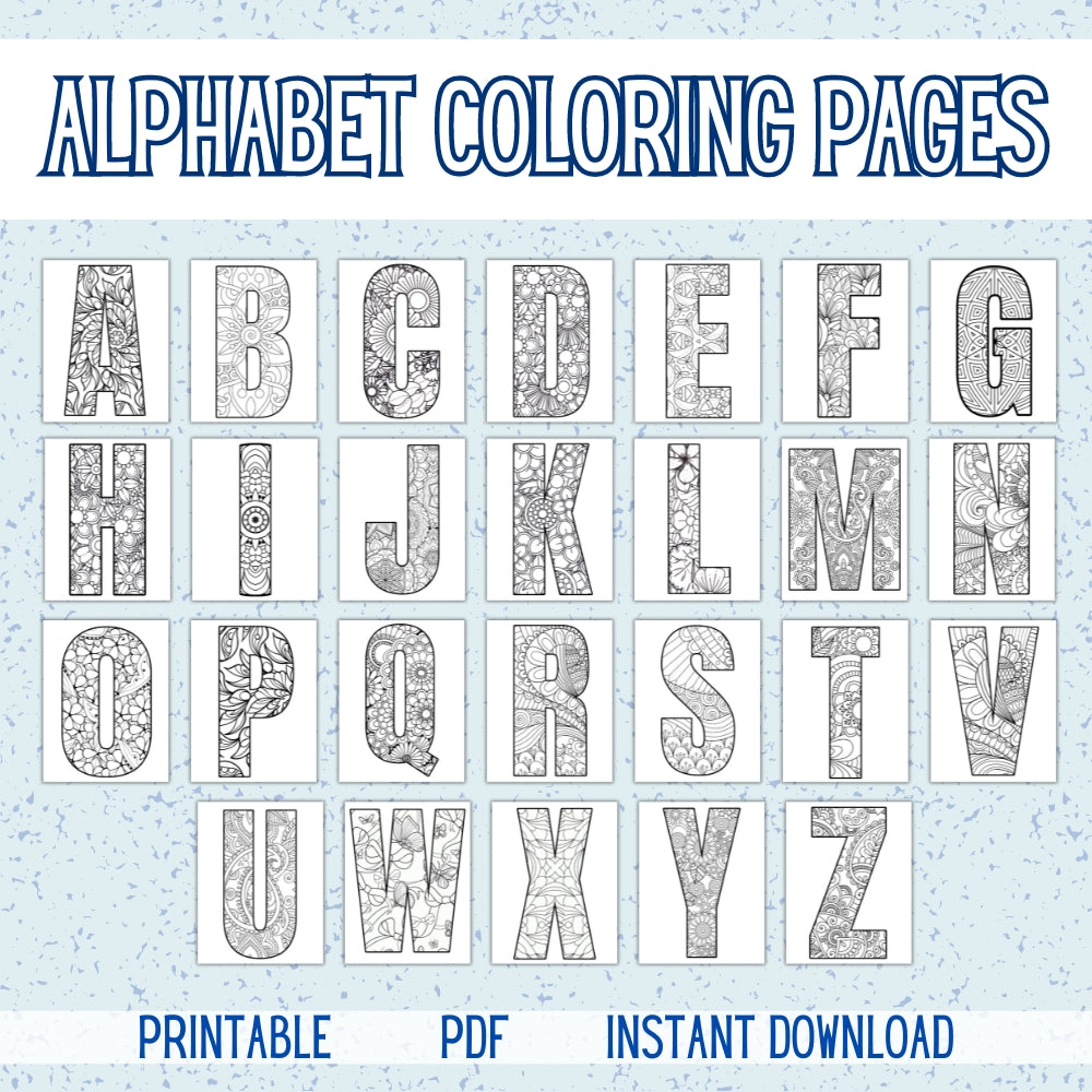 PLR Alphabet Coloring Pages