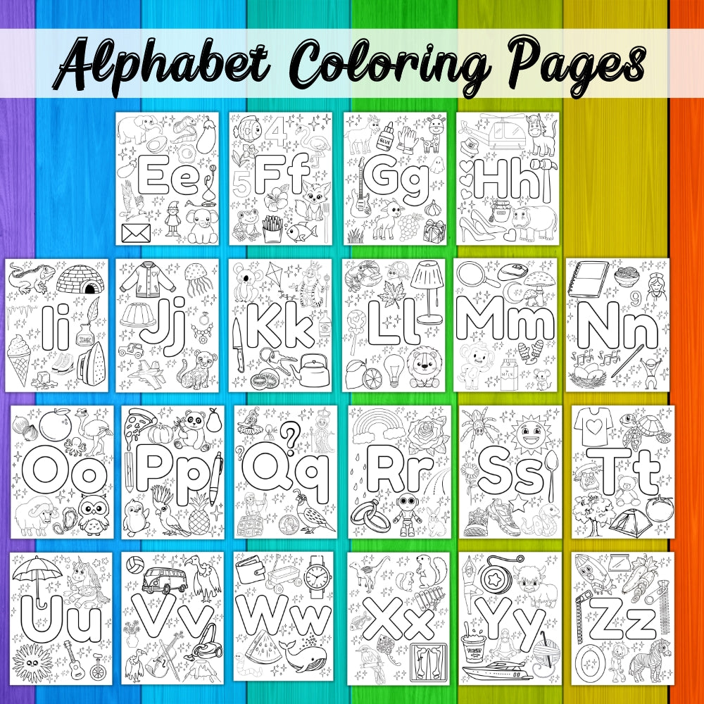 PLR Alphabet Coloring Pages