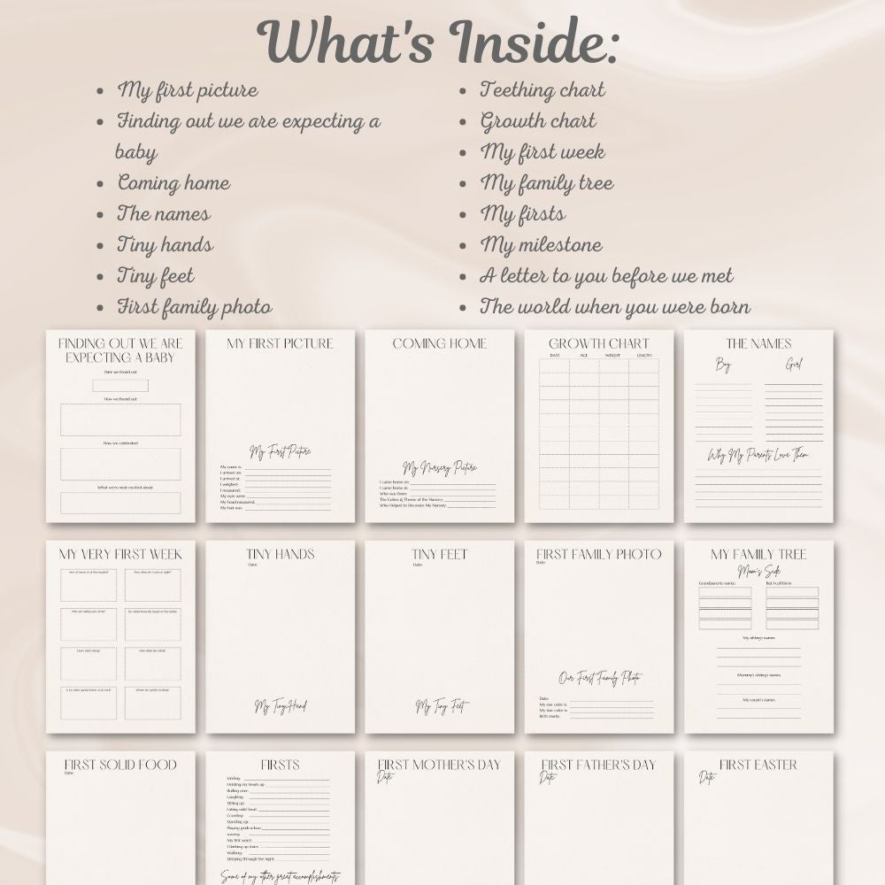 PLR Printable Baby Book