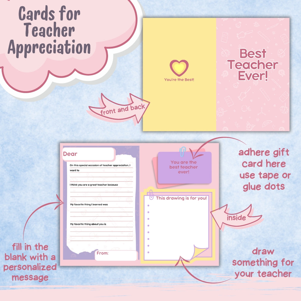 PLR Teacher Appreciation Cards