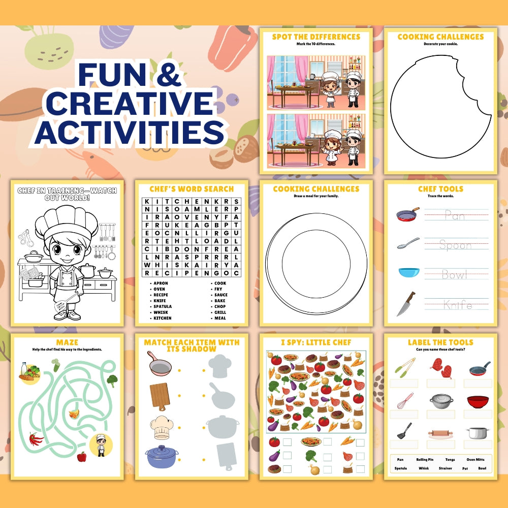 PLR Kids Chef Themed Activity Pack