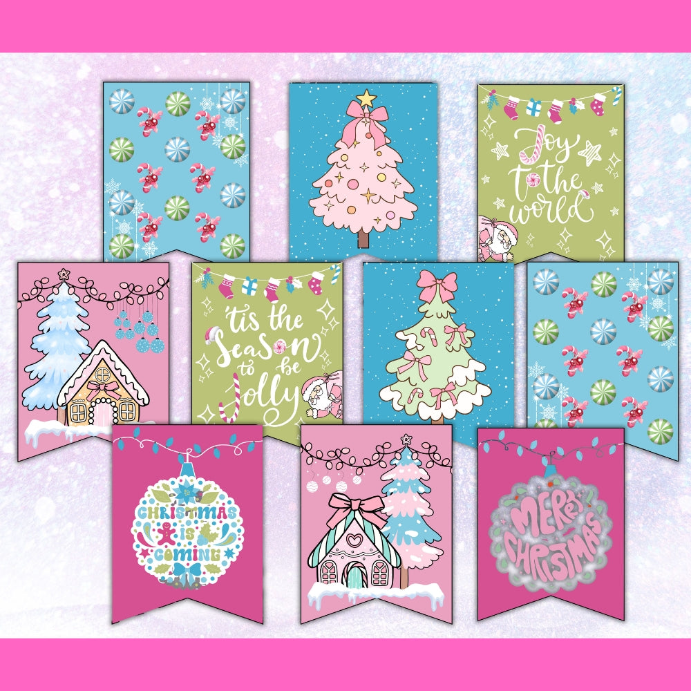 PLR Christmas Home / Classroom Wall Art and Banner