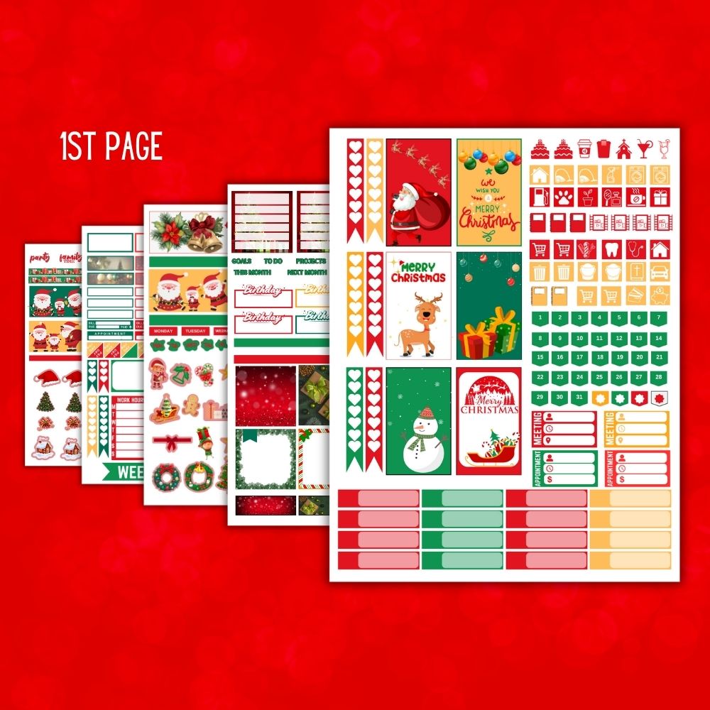 PLR Christmas Planner Stickers