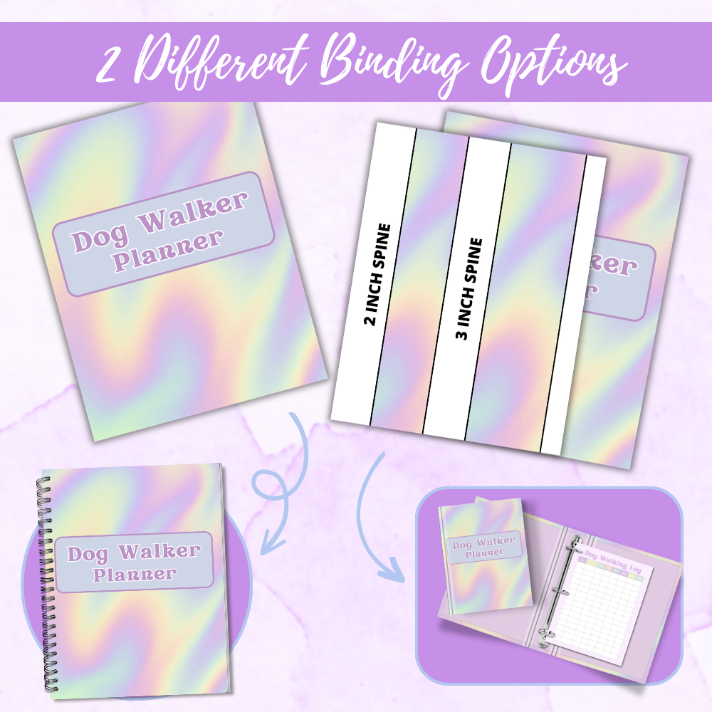 PLR Colorful Dog Walker Planner