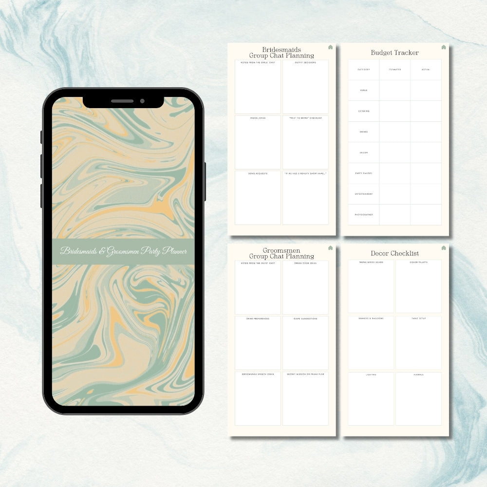 PLR Digital Bridesmaids and Groomsmen Party Planner