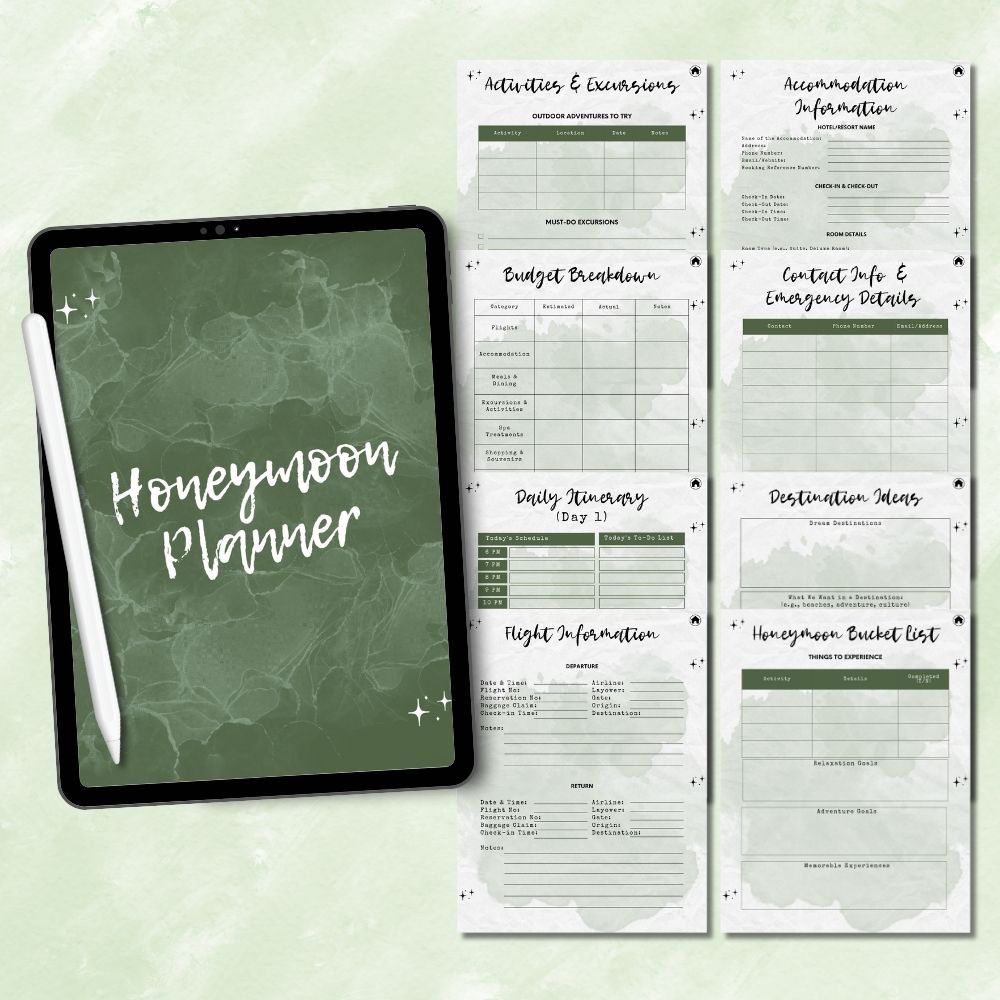 PLR Digital Honeymoon Planner