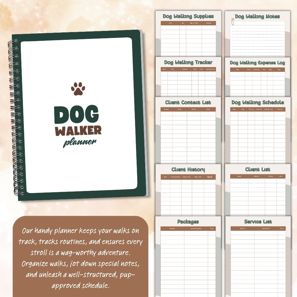 PLR Dog Walker Planner