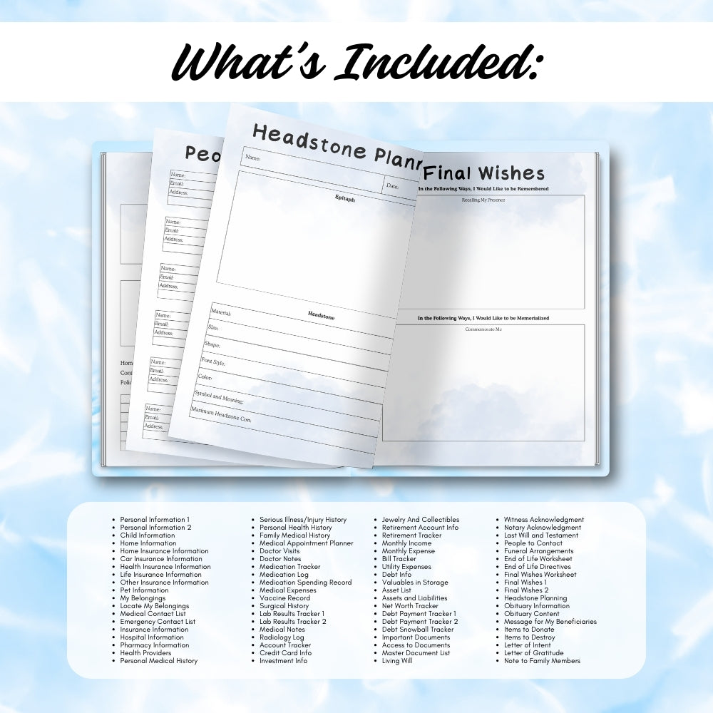 PLR Printable End of Life Planner