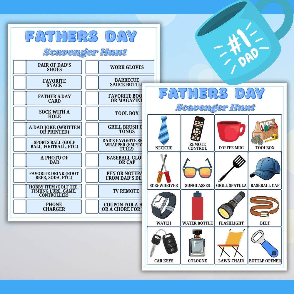 PLR Printable Father's Day Scavenger Hunt